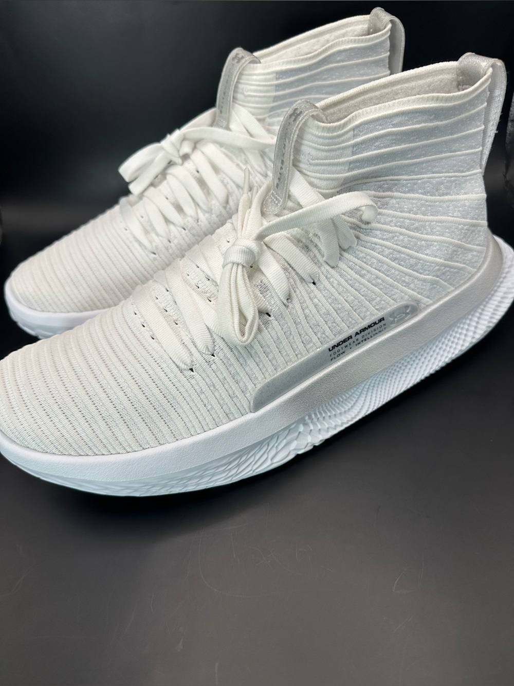 Under Armour Men's Size 12.5 UA FUTR X White ELITE Platinum Shoes 3028021100